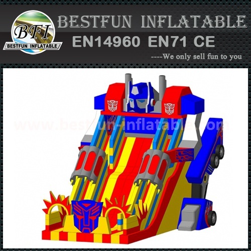 Cartoon inflatable slide for kids