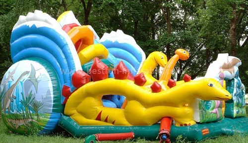 Cheap inflatable trampoline with slide