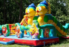Children game inflatable slide