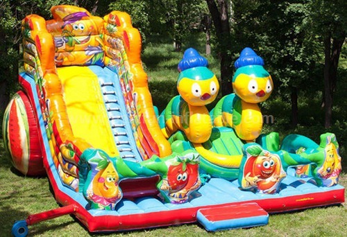 Children game inflatable slide