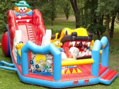 Clown design circus inflatable slide