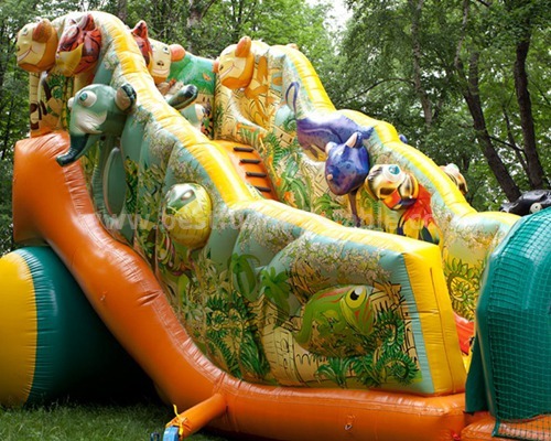 Commercial bouncer inflatables with slide