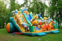 Designer line 3-lane inflatable slide