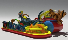 Forest jungle theme inflatable slide