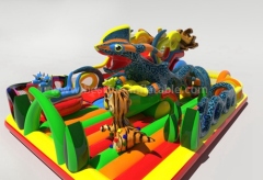 Forest jungle theme inflatable slide