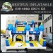 Inflatable slide with decoration