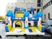 Inflatable slide with decoration