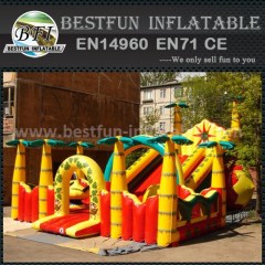 Giant inflatable slide for outdoor play