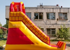 Inflatable bouncer castle slide