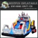 Inflatable course with slide