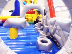 Inflatable cartoon characters slide