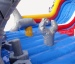 Inflatable course with slide