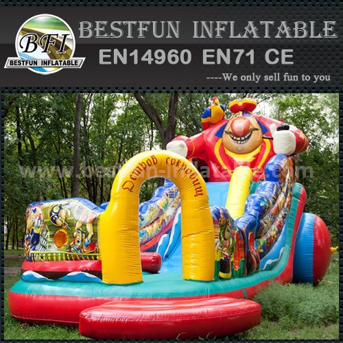 Front lane inflatable slide