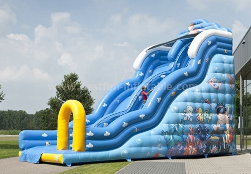 Inflatable commercial classic slide