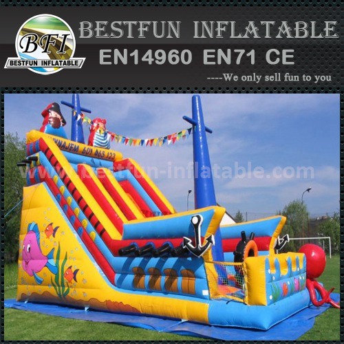 Inflatable commercial grade dry slide