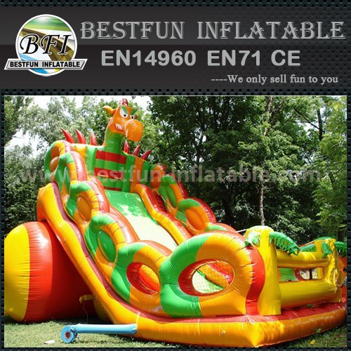 Inflatable dino park slide