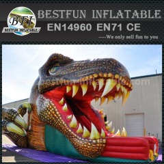 Inflatable dinosaur jumping slides