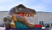 Inflatable dinosaur jumping slides