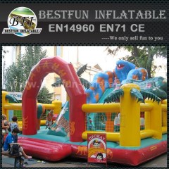 Inflatable forest slide bounce house