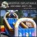 Inflatable slide and trampoline