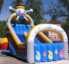 Inflatable kids slide play