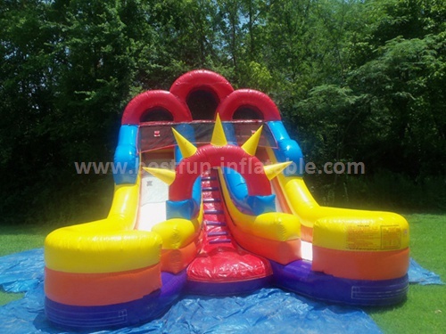 Inflatable marble flame slide