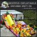 Inflatable orange double lane slide