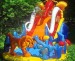 Outdoor ice age inflatable slide for kids