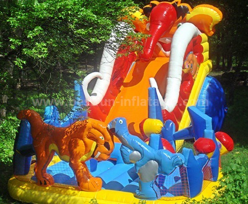 Inflatable park game slide