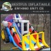 Inflatable single lane slip and slide