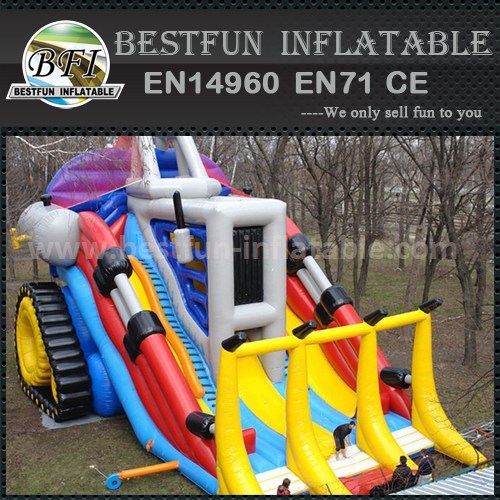 Inflatable side slide jumper combo