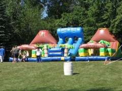 Inflatable slide amusement park