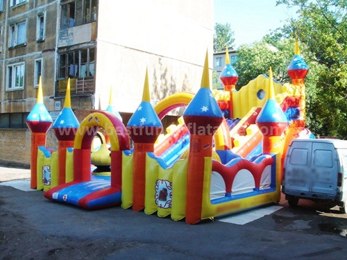 Inflatable slide for playground