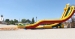 Inflatable slide with long slip