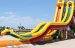 Inflatable slide with long slip