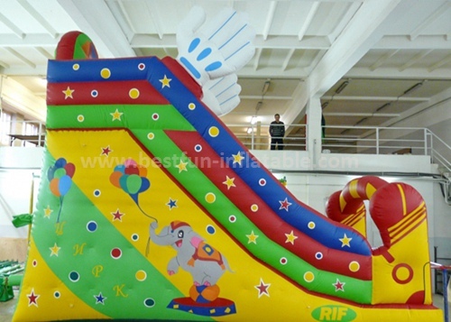 New dual lanes cheap inflatable slide