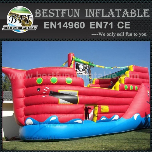 Pirate ship giant inflatable slide