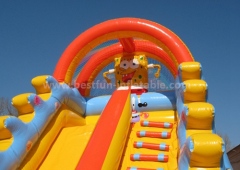 Safety inflatable slide for kids