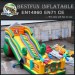 Single lane inflatable slide