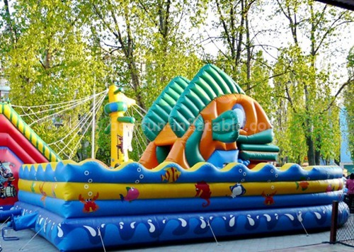 Snappy fish inflatable slide for sale