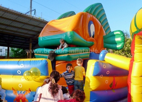 Snappy fish inflatable slide for sale