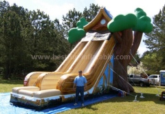 Tree house inflatable slide