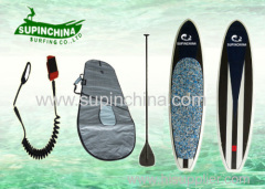 Round Pin tail standing paddle board funboard surfboard in river / lake