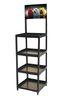 Recyclable Retail Shop Display Stands With 4 Fixed Metal Shelves For Displaying