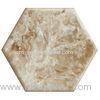 Bathroom Decorative Non - Toxic Hexagon Seamless Artificial Marble Acrylic Sheet Tiles