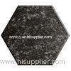 Black Gloss Decorative Non Toxic Hexagon Artificial Marble Acrylic Sheet Dining Table Tiles