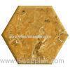 Gloss ( 1500grit without wax ) Yellow Hexagon Artificial Marble Tiles Artificial Marble 12mm