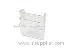Office Desk Organizer Transparent Acrylic Display Stands With 3 Pocket