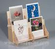 Panel Acrylic Display Stands 2 Wide Greeting Card For Book Stores