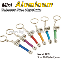 Aluminum Smoking Pipe Keychain